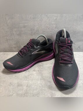 Brooks Adrenaline GTS 20 Black Purple Pink Road Running Shoe Women's Size 9M